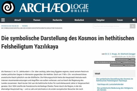 Yazilikaya auf Archäologie online