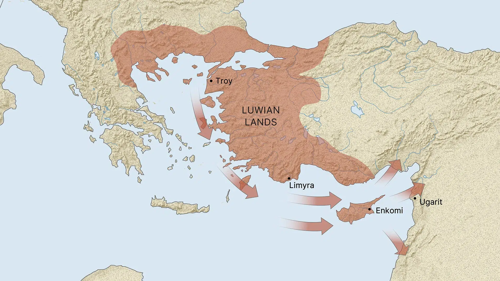 Luwian states attacked the eastern Mediterranean around 1192 BCE